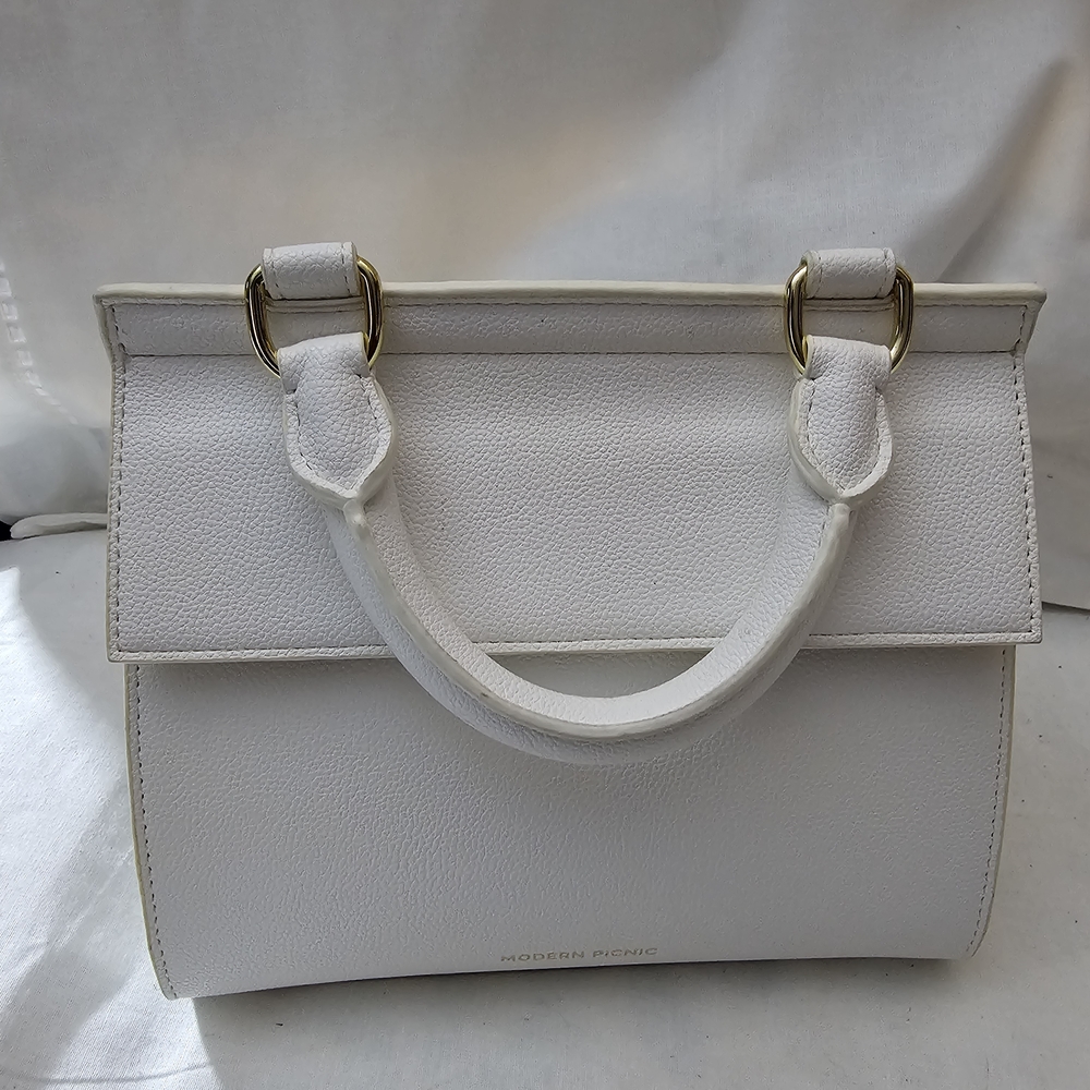 Modern Picnic Snacker Mini Luncher White with Gold Accents - Picture 4 of 12